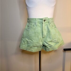 wild fable Light Green High-Rise Jean Shorts